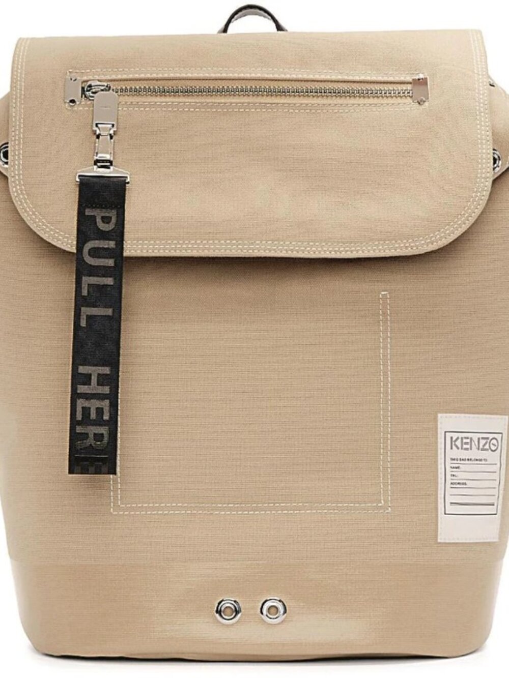 Kenzo Beige Pull Tab Backpack